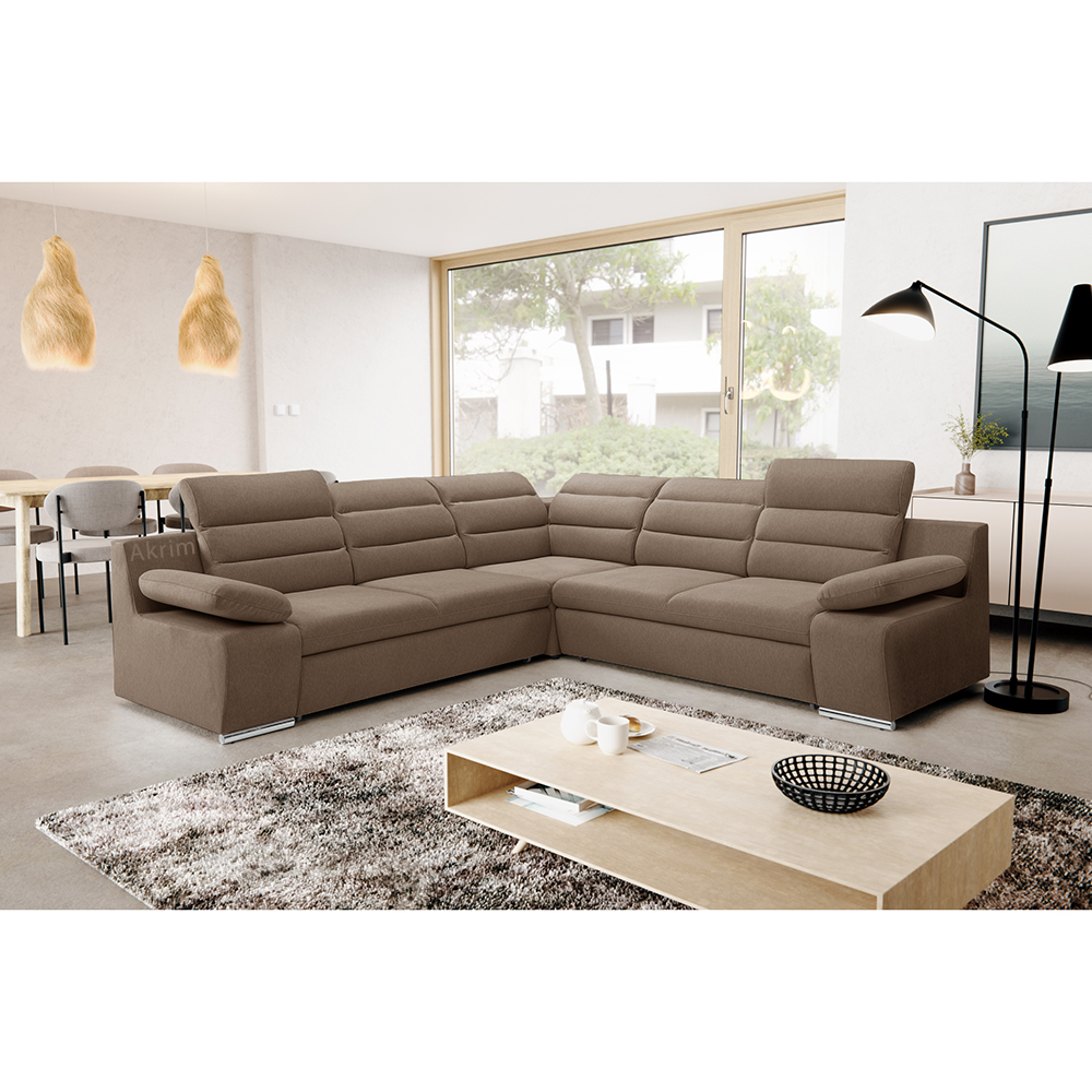 Sedací souprava GRECO I | 268x268 cm | LEVÁ | rozkládací + úložný prostor | VÝBĚR TKANIN