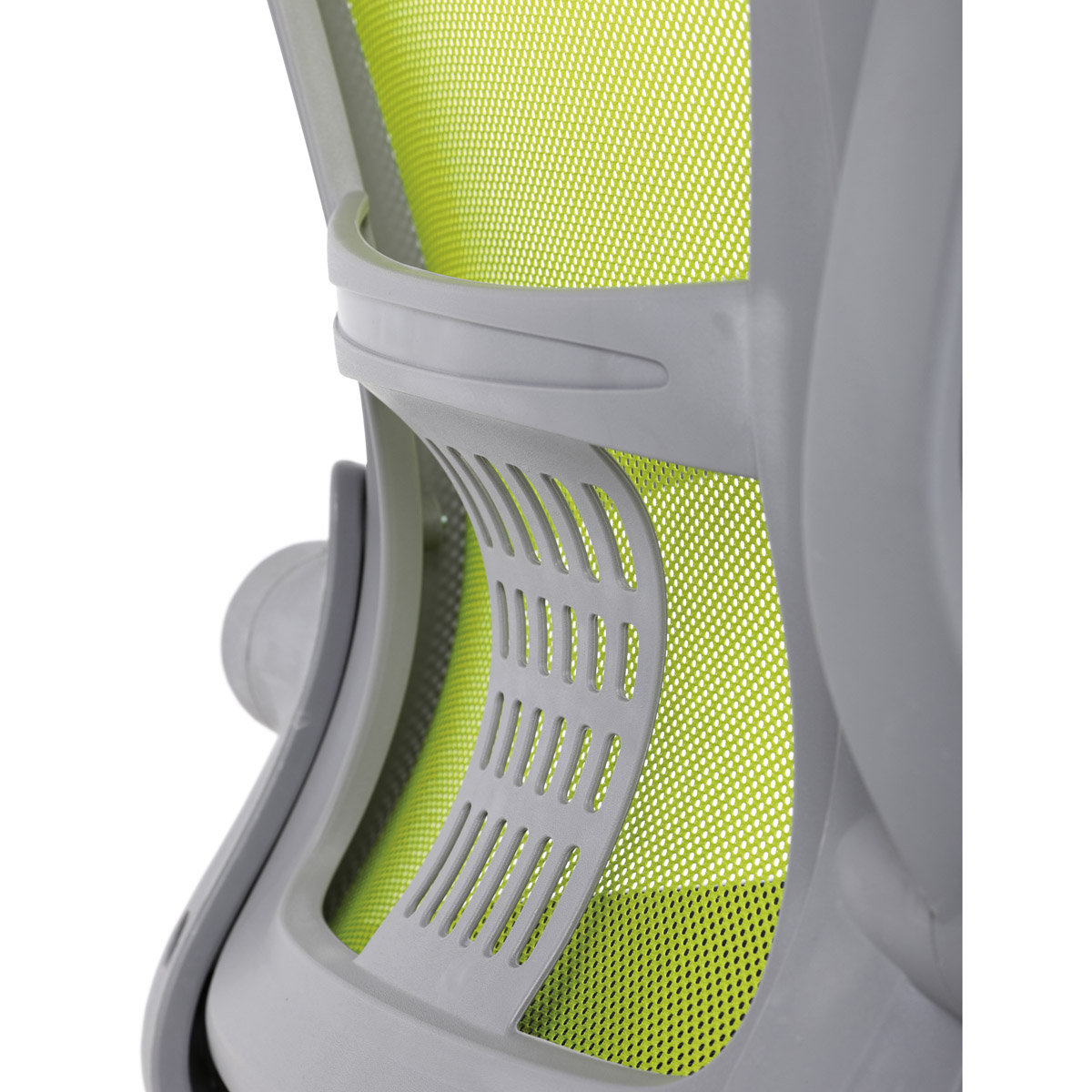 Kancelářská židle KA-K2008 GRN | zelená síťovina | šedý plast | kolečka na tvrdé podlahy