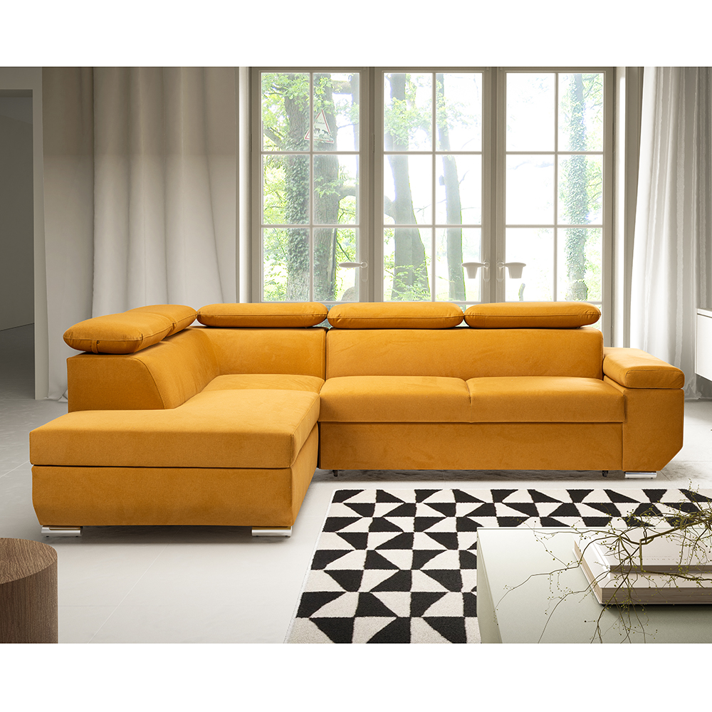 Sedací souprava LARS I | 215x264 cm | LEVÁ | rozkládací + úložný prostor | VÝBĚR TKANIN