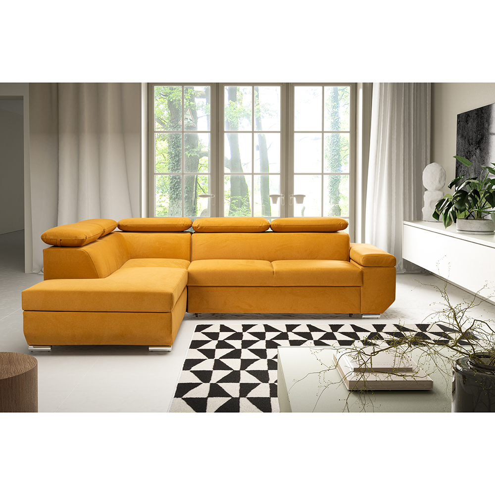 Sedací souprava LARS I | 215x264 cm | LEVÁ | rozkládací + úložný prostor | VÝBĚR TKANIN