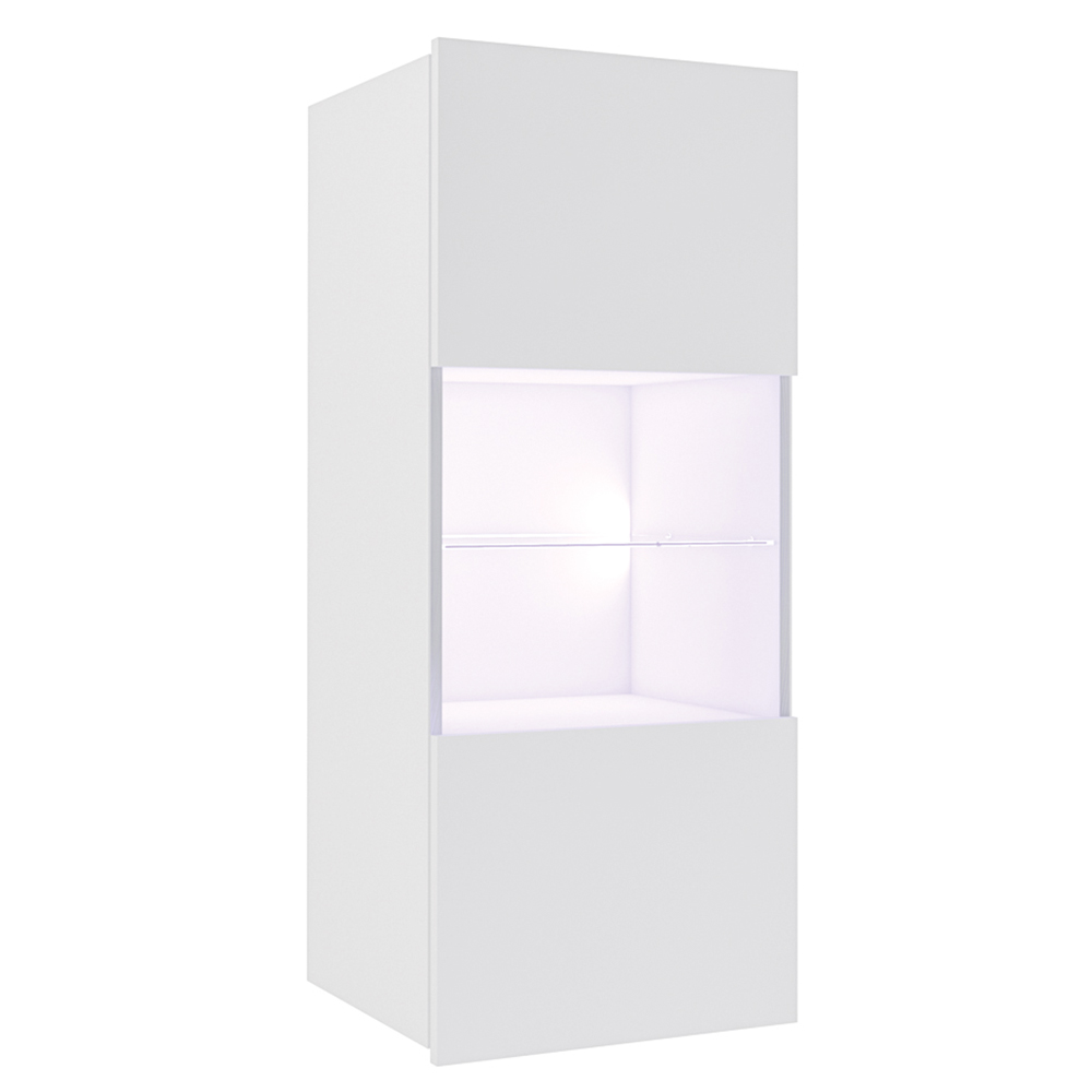 Obývací stěna CALABRINI b | 195 cm | 4 díly E | bílá lesk