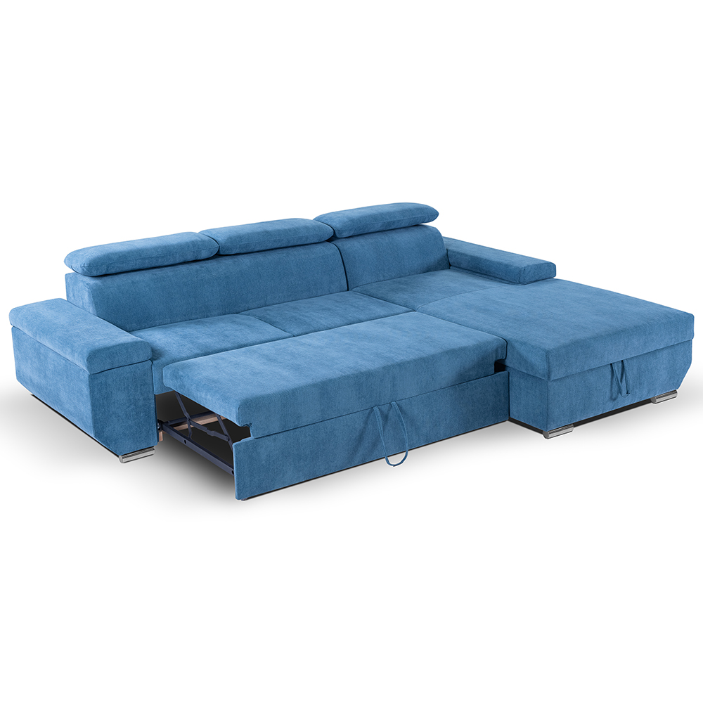 Sedací souprava LARS | 270x185 cm | PRAVÁ | rozkládací + úložný prostor | VÝBĚR TKANIN