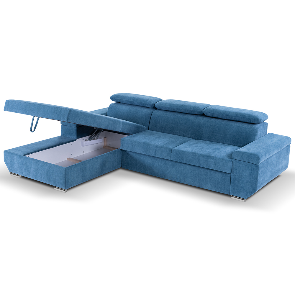 Sedací souprava LARS | 185x270 cm | LEVÁ | rozkládací + úložný prostor | VÝBĚR TKANIN