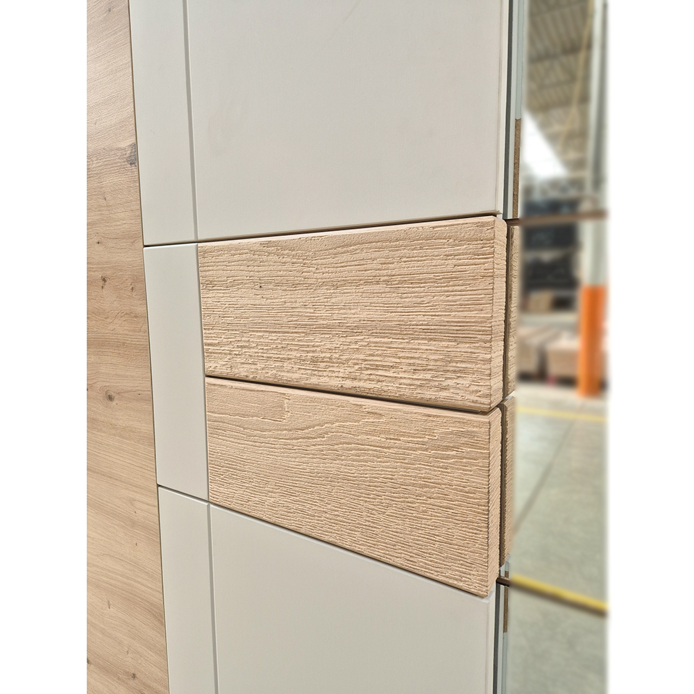 Šatní skříň AVANTGARDE AV-2 | se zrcadlem | 200 cm | artisan/kašmír