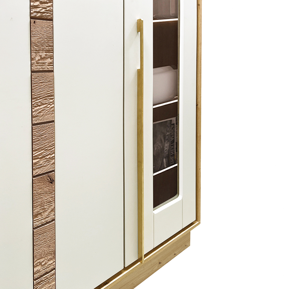 KEKS | vitrína K2 + LED osvětlení | 89 cm | artisan/kašmír/dřevo dub