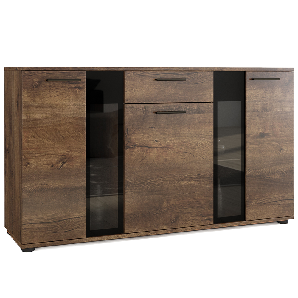 Obývací stěna SALSA + komoda | 235 cm + 140 cm | old wood style/matera