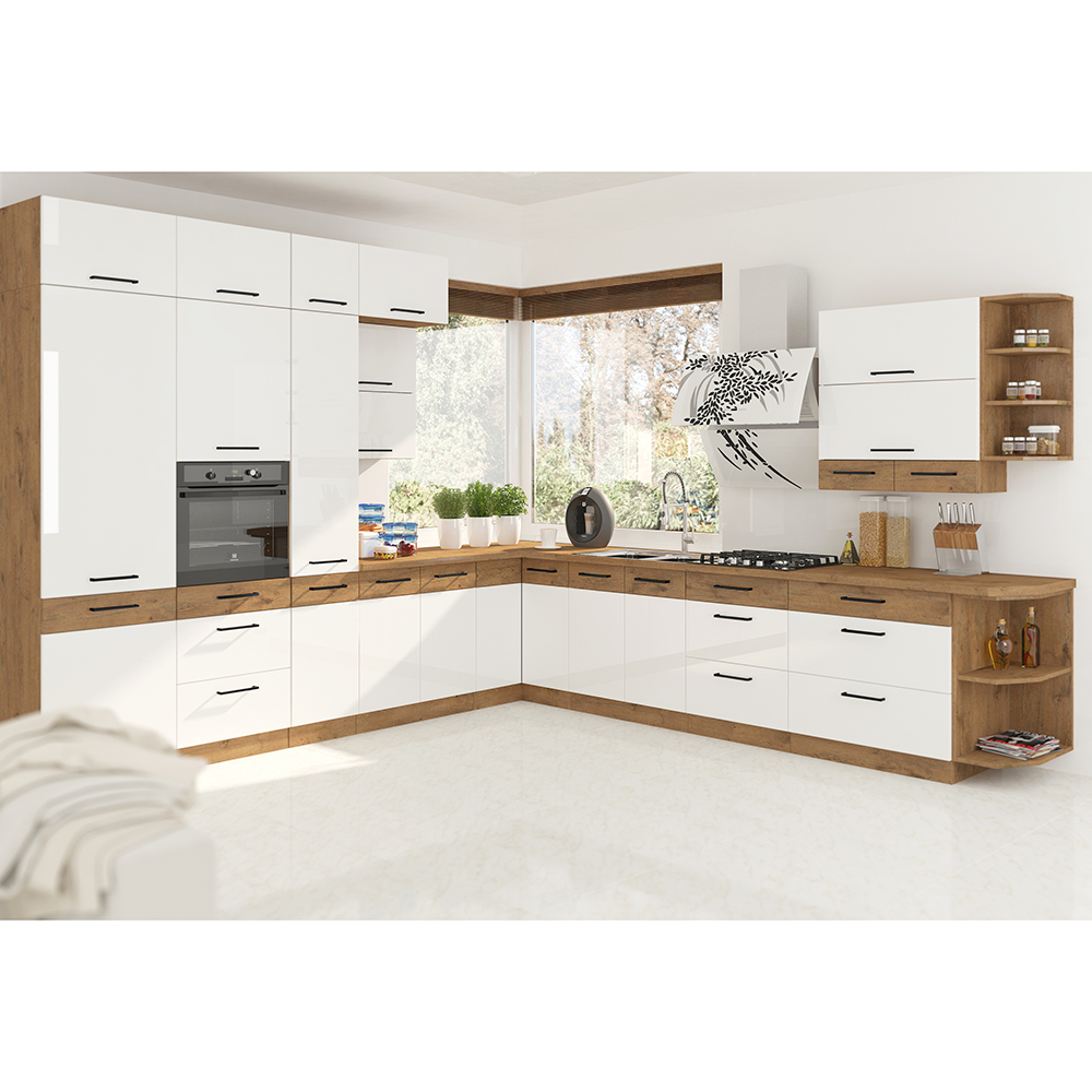 VIGO b | dolní skříňka 80D 3S zásuvková | 80 cm | PREMIUM BOX | lancelot/bílá lesk