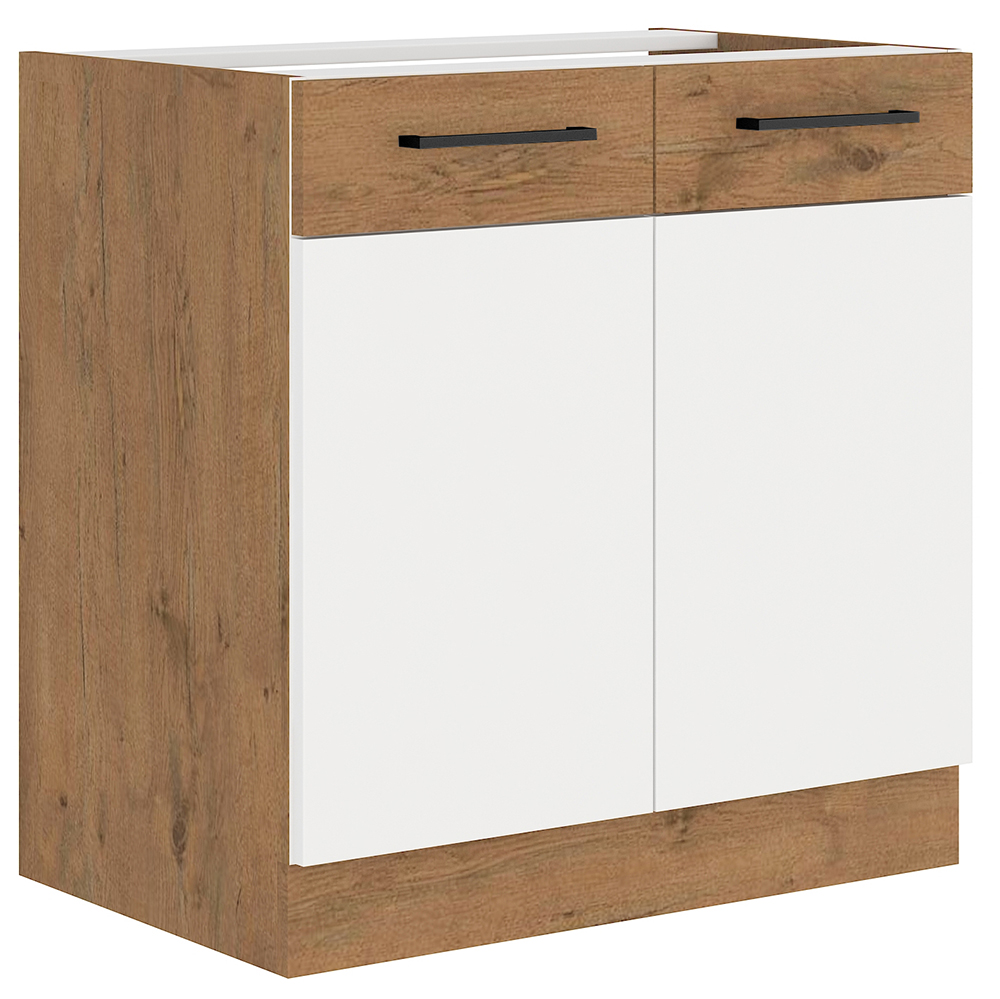 Kuchyňská linka VIGO b | 340x330 cm | PREMIUM BOX | UNI dvířka | lancelot/bílá lesk