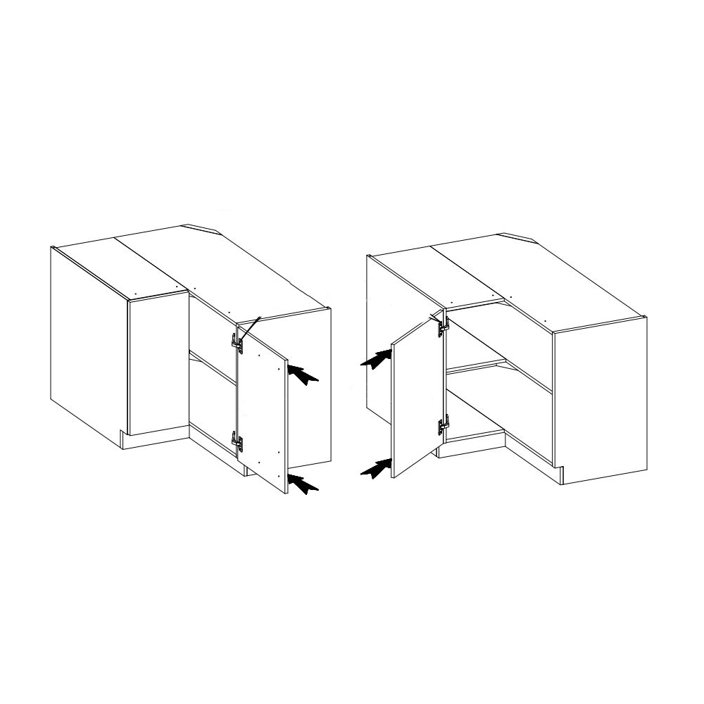 Kuchyňská linka VIGO b | 340x410 cm | PREMIUM BOX | UNI dvířka | lancelot/bílá lesk
