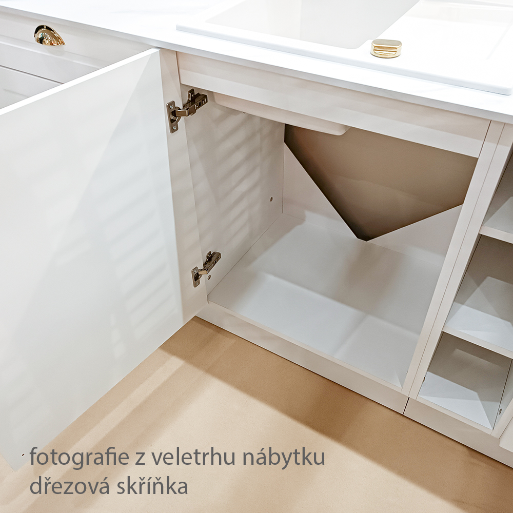 LINEA b | dolní skříňka D80 s policí | 80 cm | SOKL v CENĚ | bílá mat