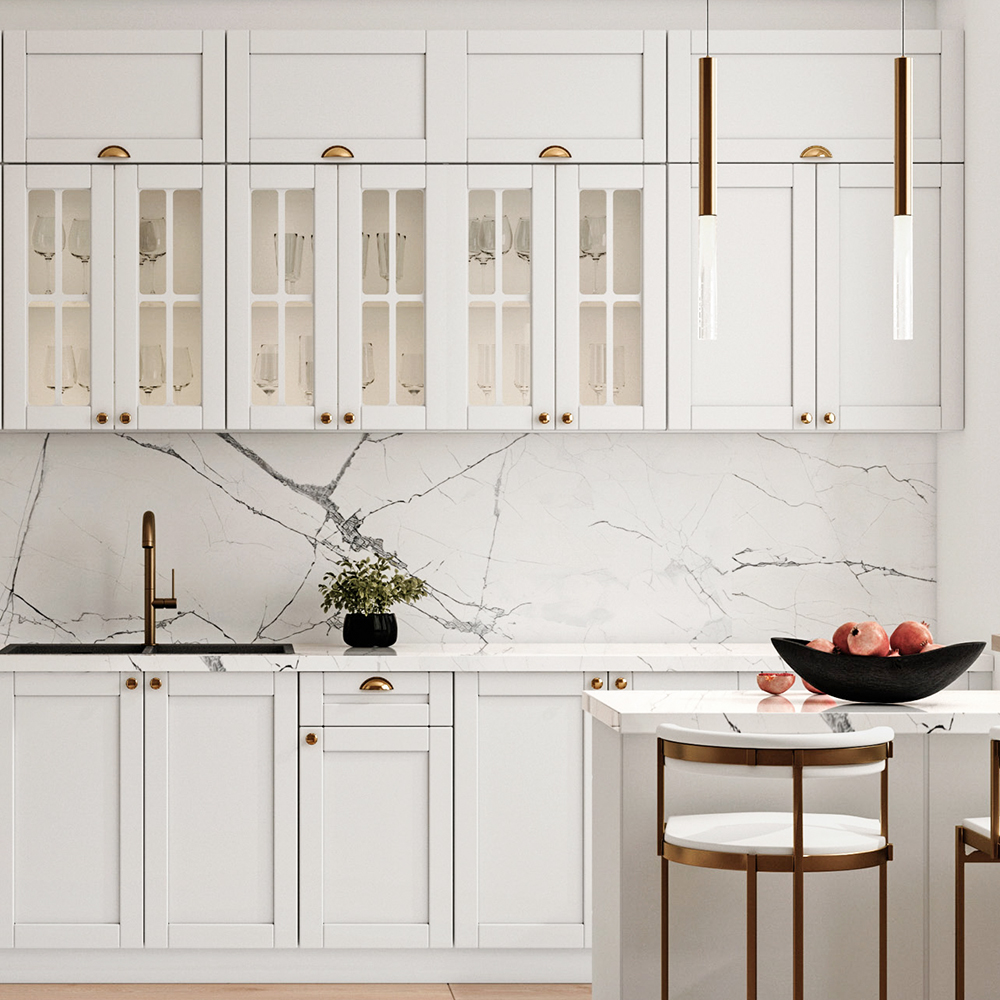 LINEA b | dolní skříňka D60S1 P/L s policí a zásuvkou | 60 cm | UNI dvířka | SOKL v CENĚ | bílá mat