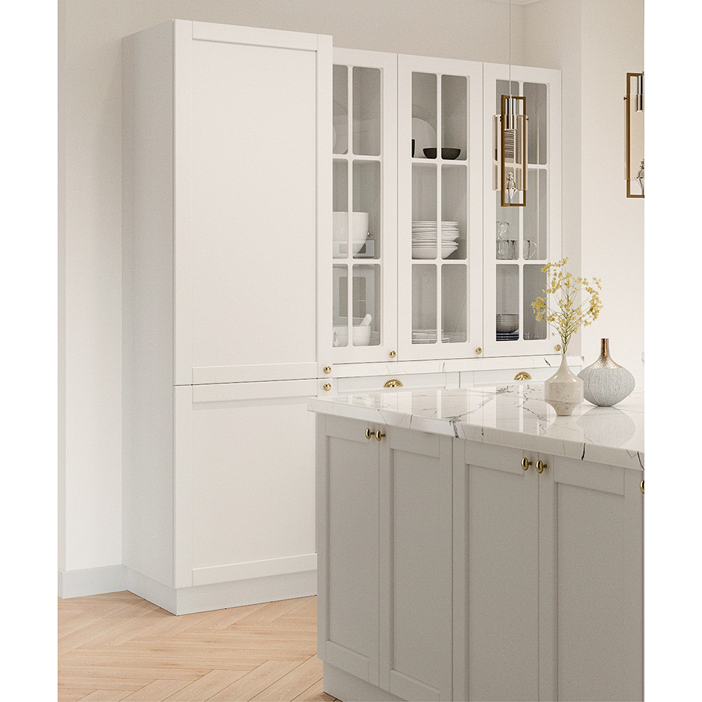 LINEA b | vysoká skříňka D60ZL P/L na vestavnou lednici | 60 cm | UNI | SOKL v CENĚ | bílá mat