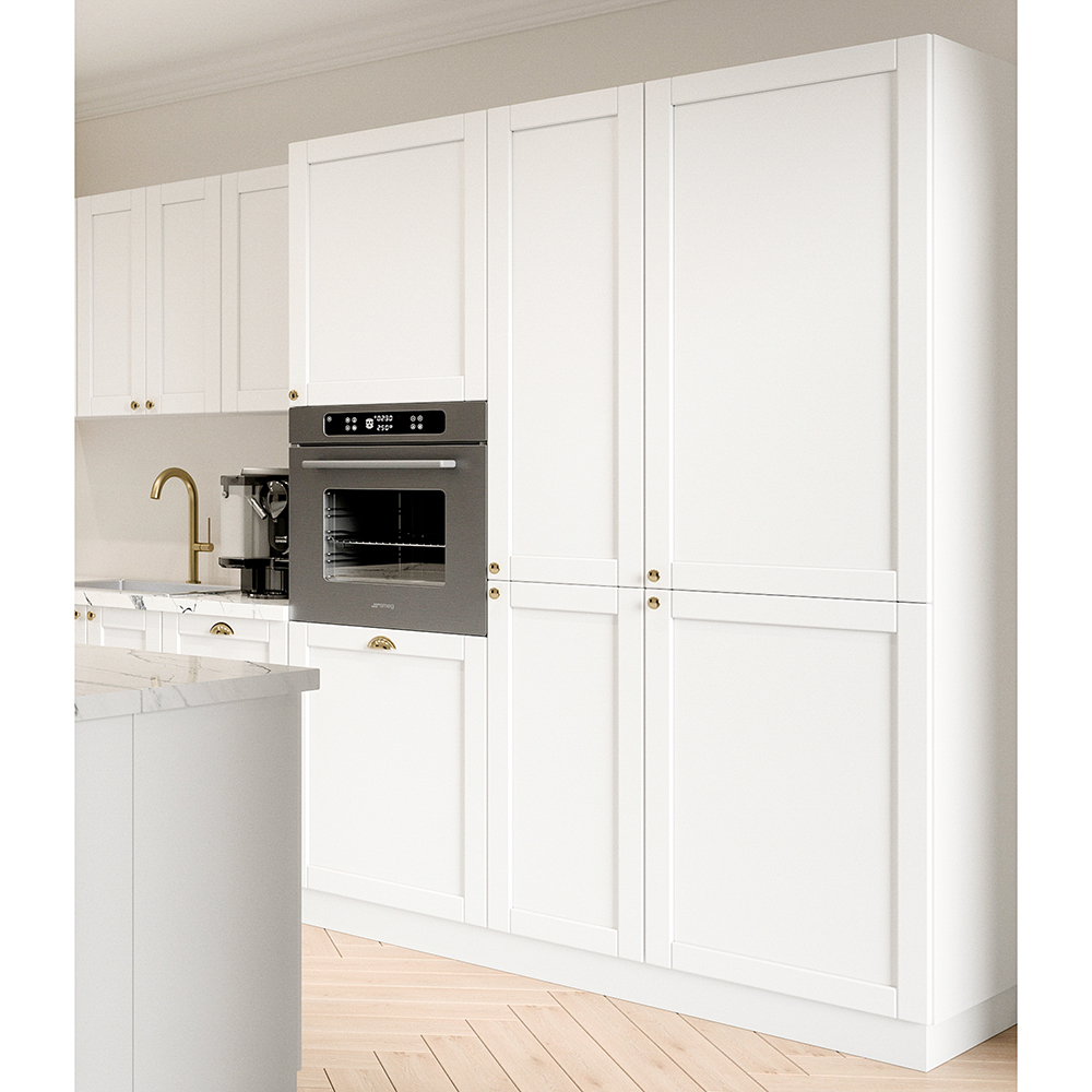 LINEA b | vysoká skříňka D60ZL P/L na vestavnou lednici | 60 cm | UNI | SOKL v CENĚ | bílá mat