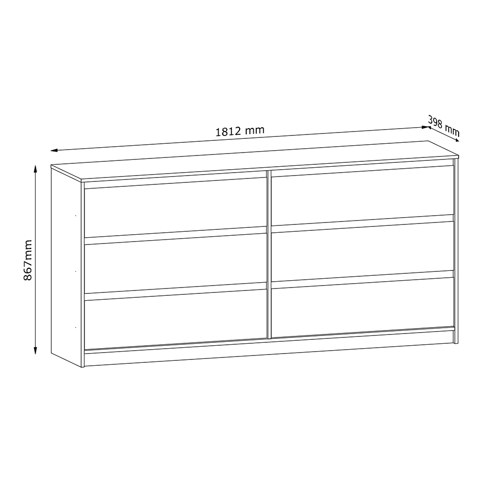MANAMI | komoda K6S | 181,2 cm | dub cremona