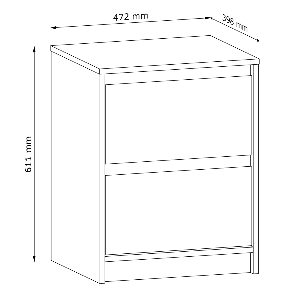 MANAMI | noční stolek SN | 47,2 cm | dub cremona