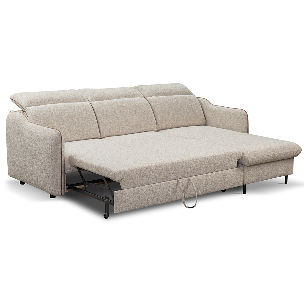 Sedací souprava BONA | 237x165 cm | PRAVÁ | rozkládací + úložný prostor | VÝBĚR TKANIN