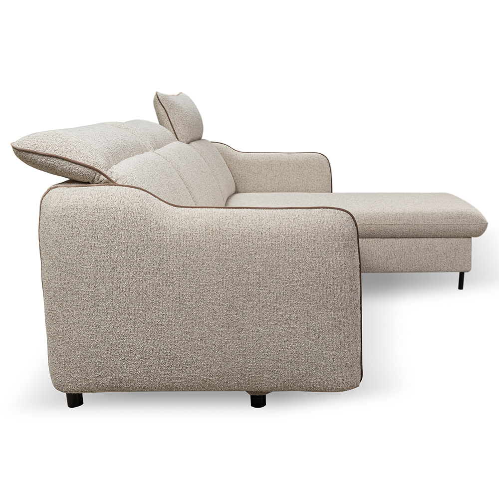 Sedací souprava BONA | 237x165 cm | PRAVÁ | rozkládací + úložný prostor | VÝBĚR TKANIN