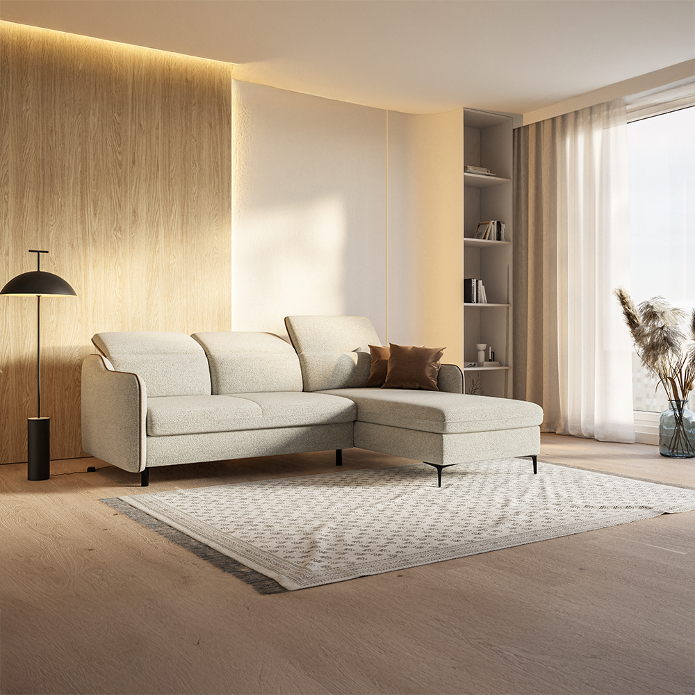 Sedací souprava BONA | 237x165 cm | PRAVÁ | rozkládací + úložný prostor | VÝBĚR TKANIN