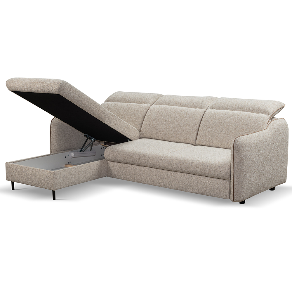 Sedací souprava BONA | 165x237 cm | LEVÁ | rozkládací + úložný prostor | VÝBĚR TKANIN