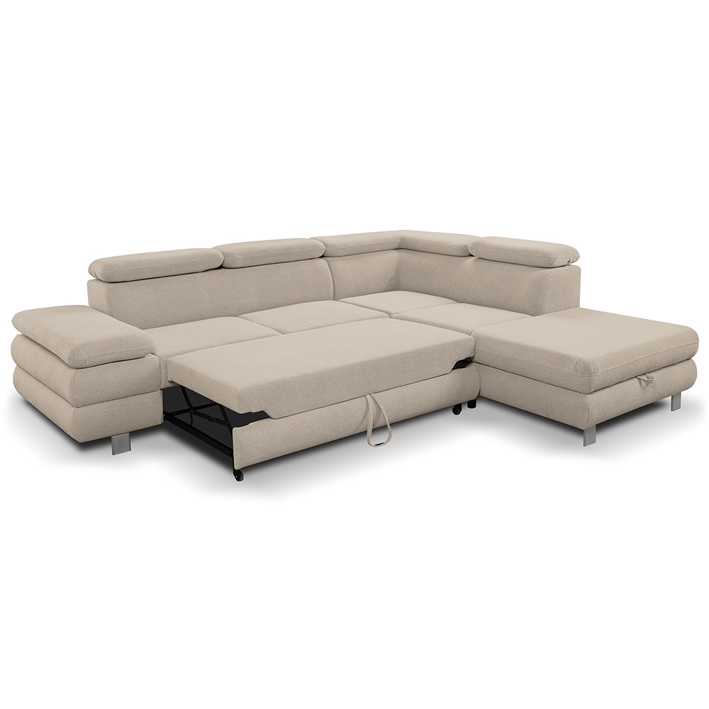 Sedací souprava CONTI NEW | 276x226 cm | PRAVÁ | rozkládací + úložný prostor | VÝBĚR TKANIN