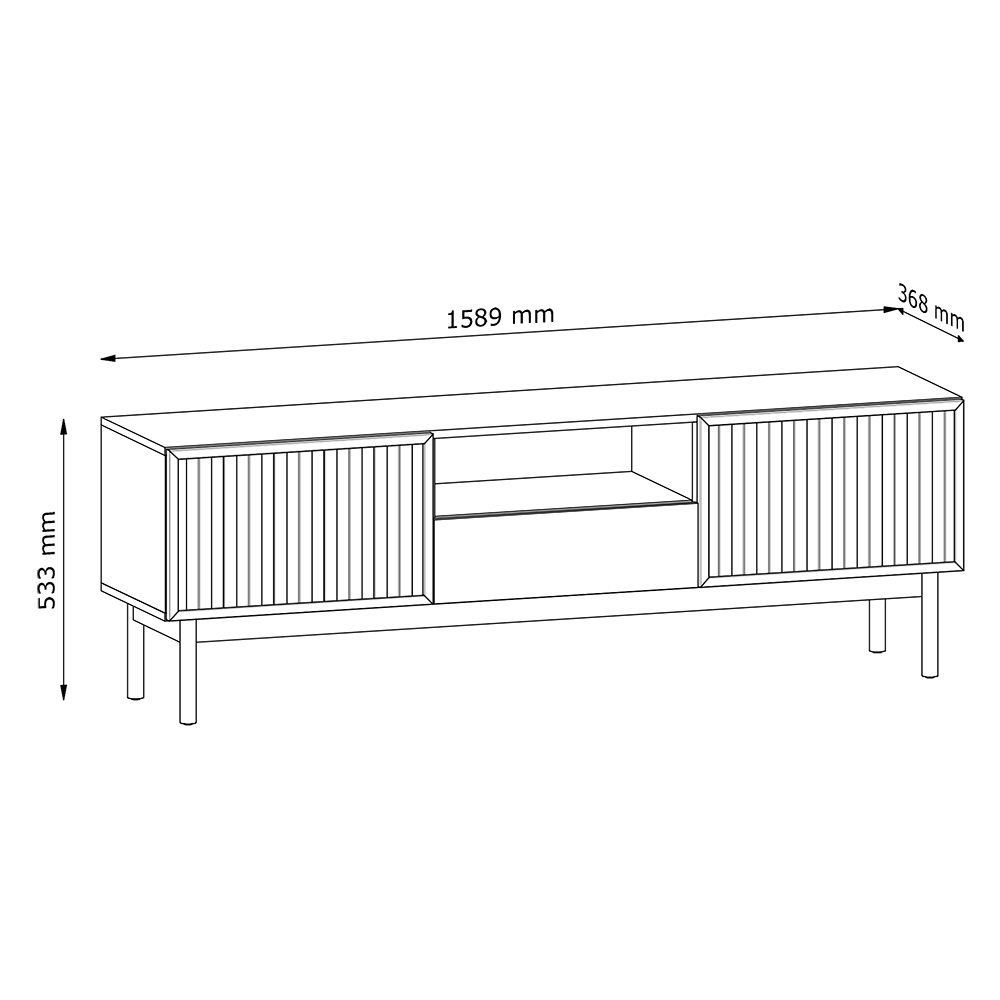 Obývací stěna SAORI | 3 díly B | dub cremona