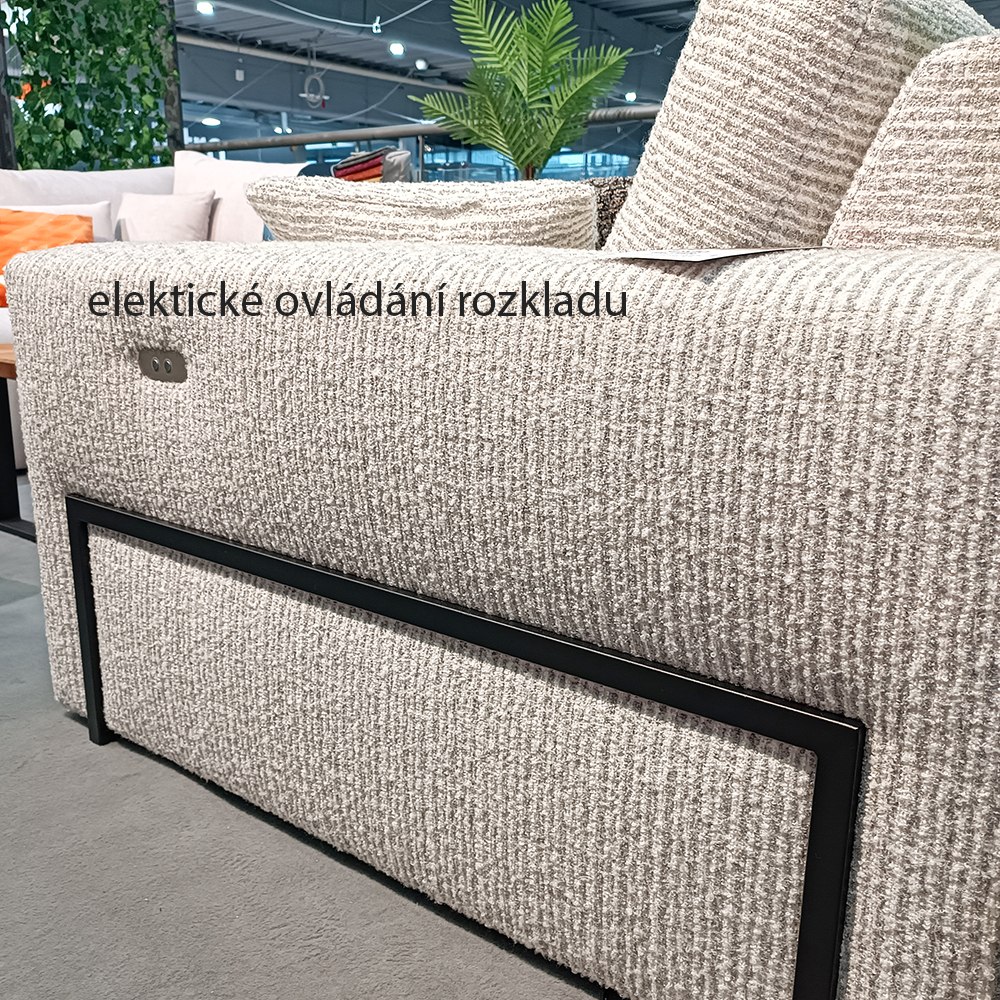 Sedací souprava SERGIO | 212x253 | el. rozklad + USB + úlož. prostor | VÝBĚR TKANINY