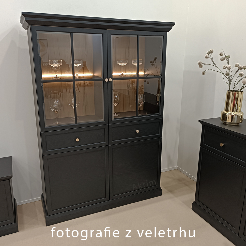 LUCCA c | komoda K3D3S | 145,7 cm | černá