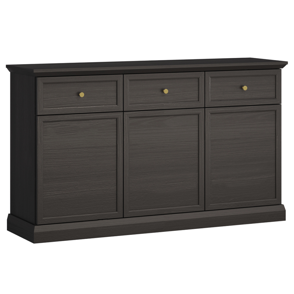 LUCCA c | komoda K3D3S | 145,7 cm | černá