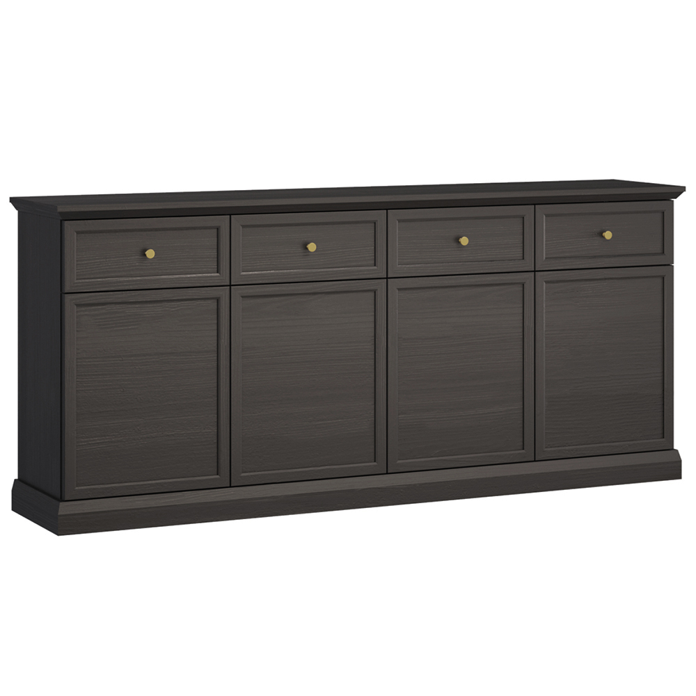 LUCCA c | komoda K4D4S | 192,6 cm | černá