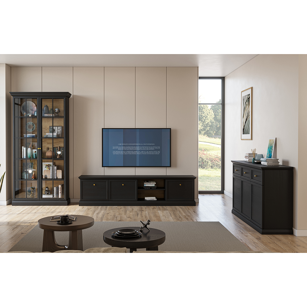 LUCCA c | TV stolek RTV3D | 206,2 cm | černá