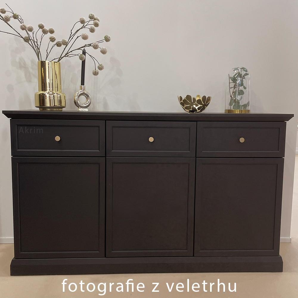 LUCCA c | vitrína W2D1S | 63,3 cm | černá | univerzální provedení dvířek