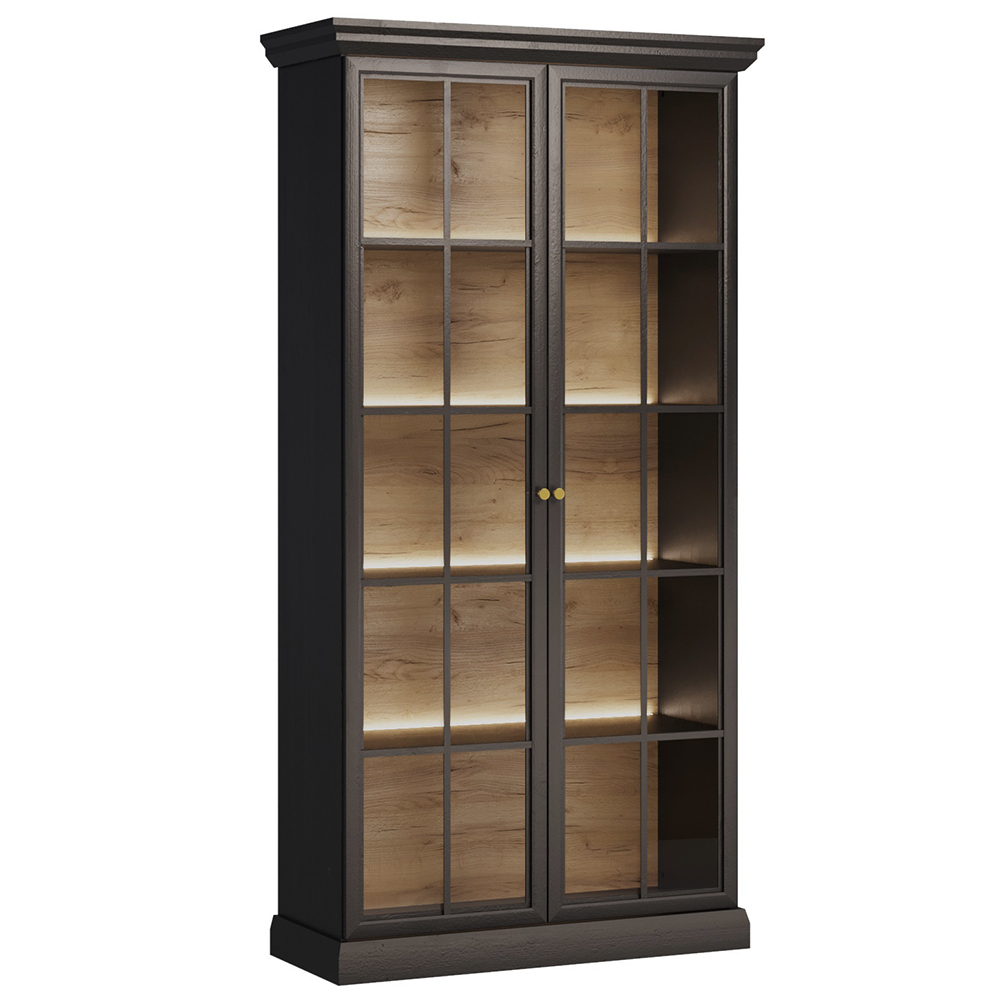 LUCCA c | vitrína W2D | 102,4 cm | černá