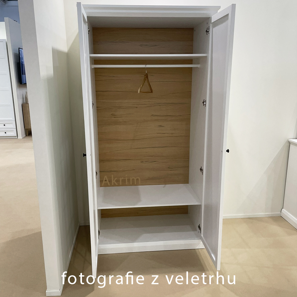 LUCCA c | šatní skříň S2DL se zrcadly | 102,4 cm | černá