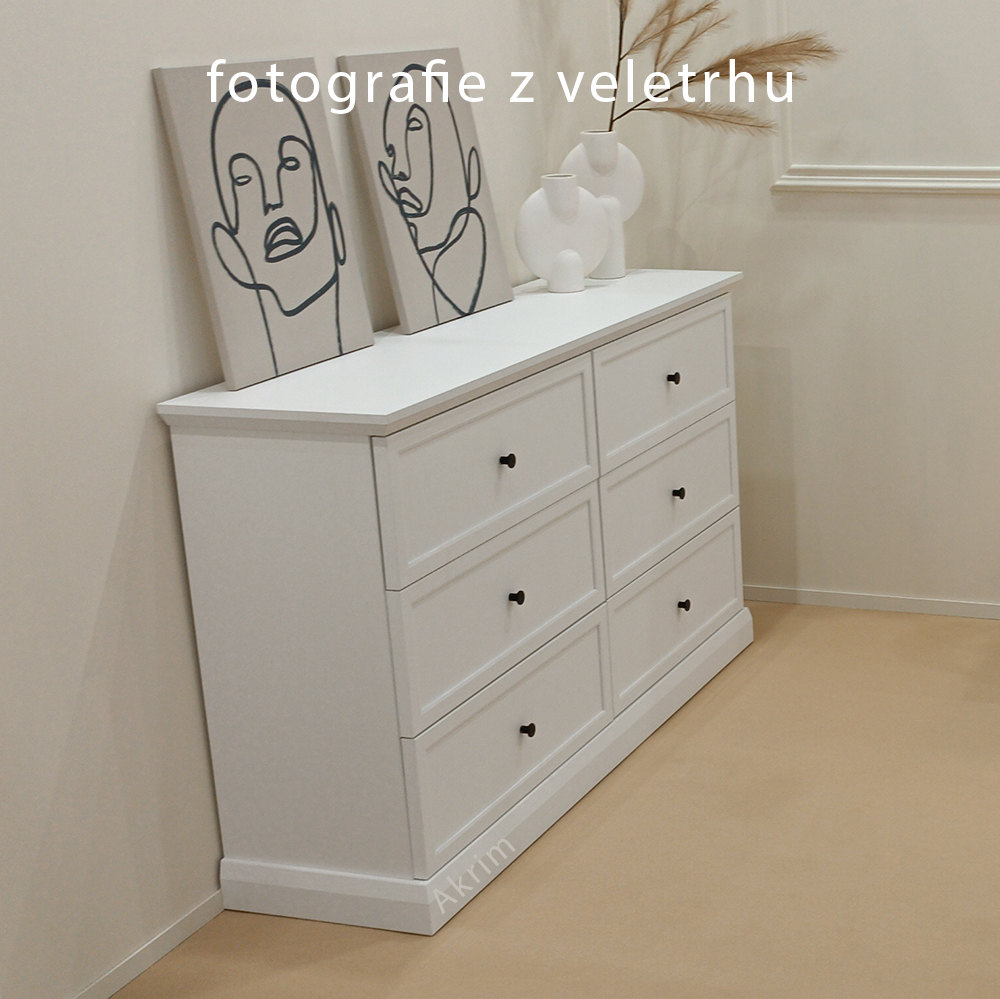 LUCCA b | komoda K6S | 145,7 cm | bílá