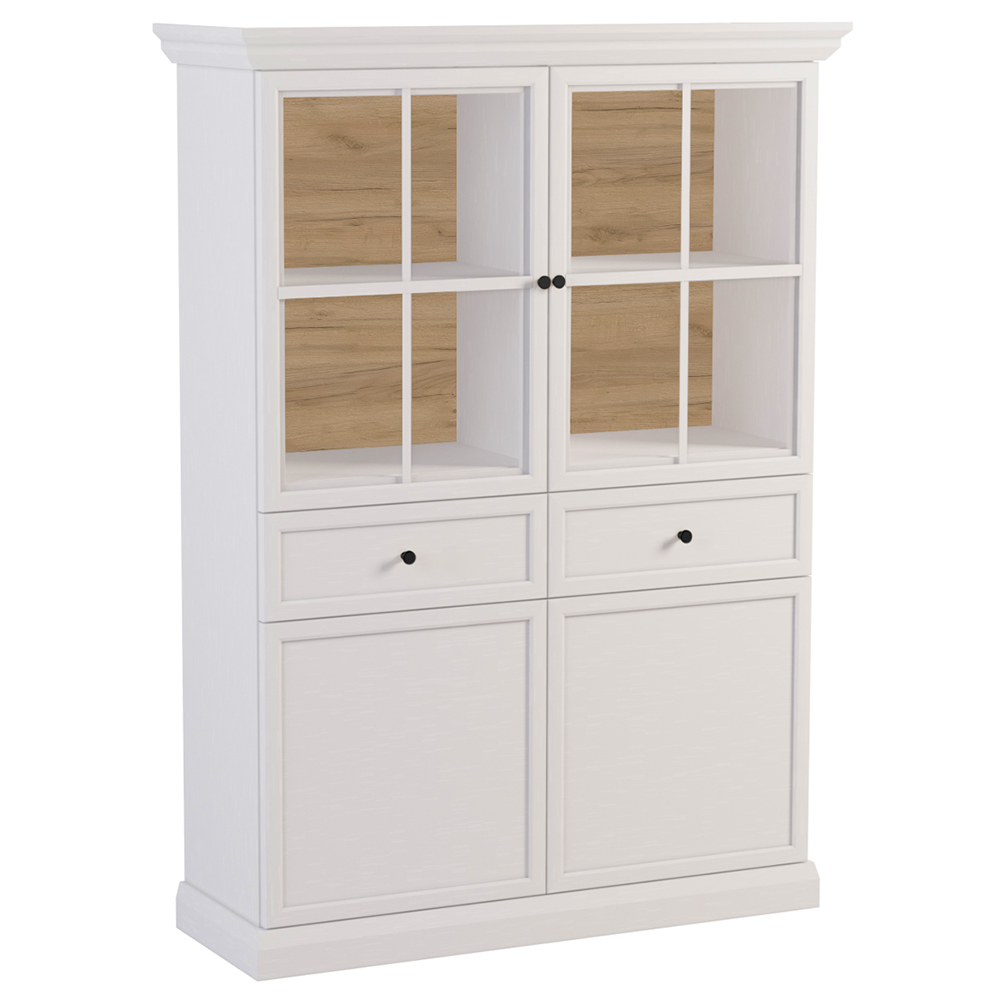 LUCCA b | vitrína W4D2S | 114,4 cm | bílá