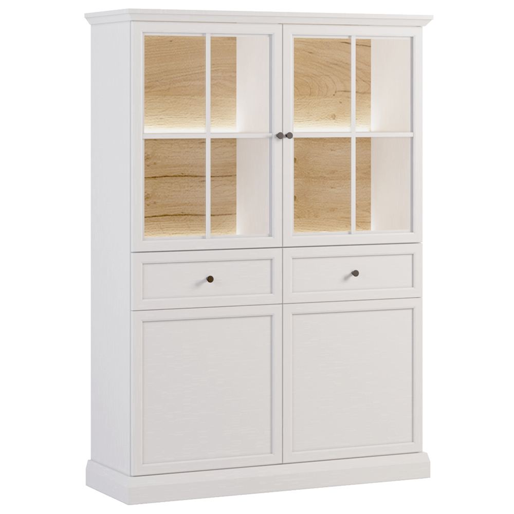 LUCCA b | vitrína W4D2S | 114,4 cm | bílá