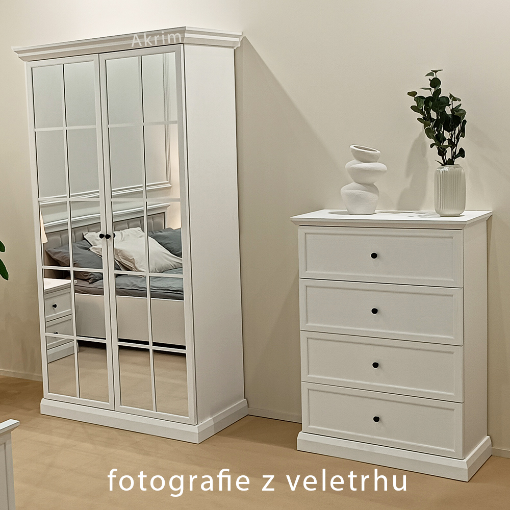 LUCCA b | vitrína W2D | 102,4 cm | bílá