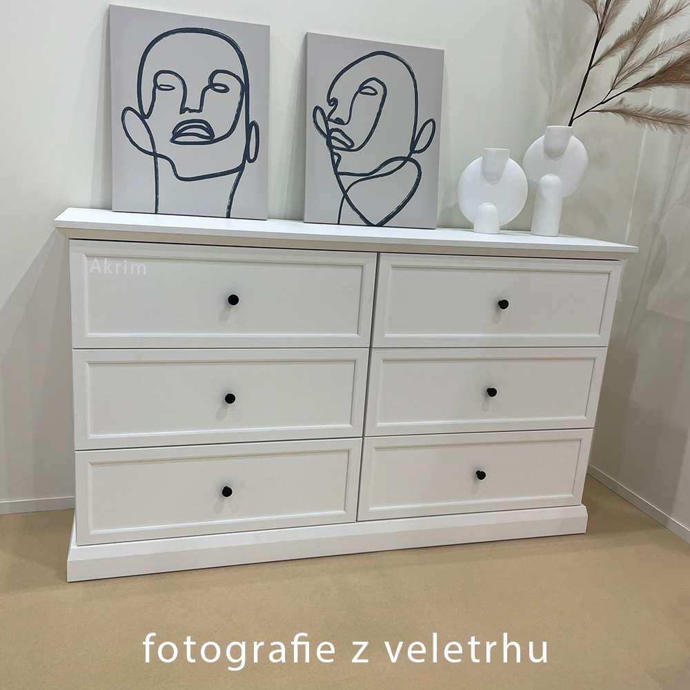 LUCCA b | vitrína W2D | 102,4 cm | bílá