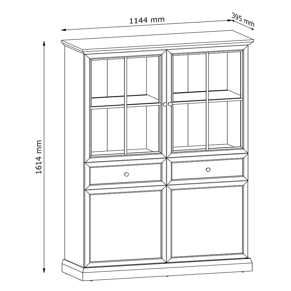 Obývací stěna LUCCA b | 4 díly | sestava A | 396 cm + 146 cm | bílá