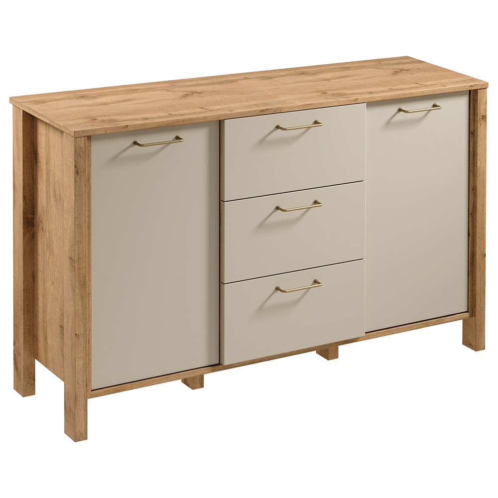 INDYGO b | komoda K2D3S | 138 cm | dub wotan/béžová