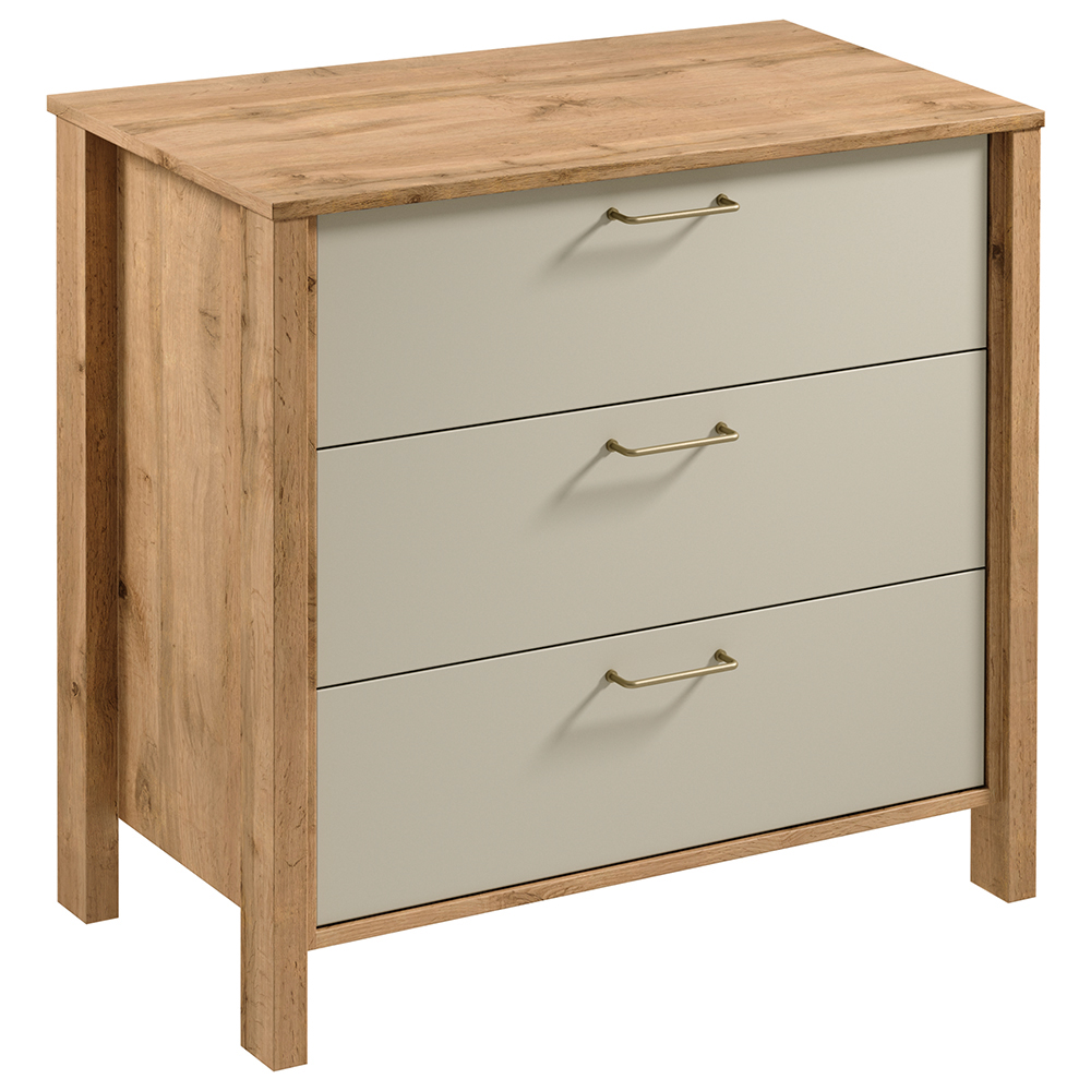 INDYGO b | komoda K3S | 90 cm | dub wotan/béžová