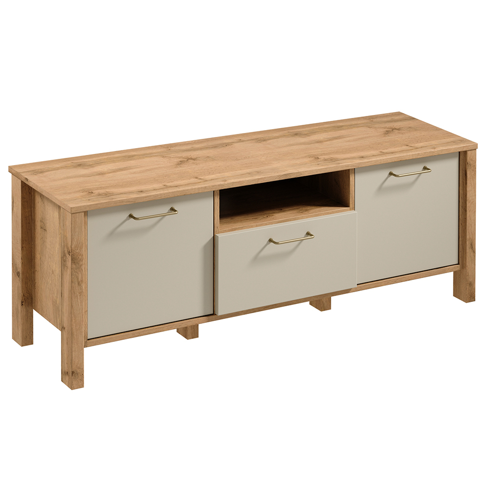 INDYGO b | TV stolek RTV1S | 138 cm | dub wotan/béžová