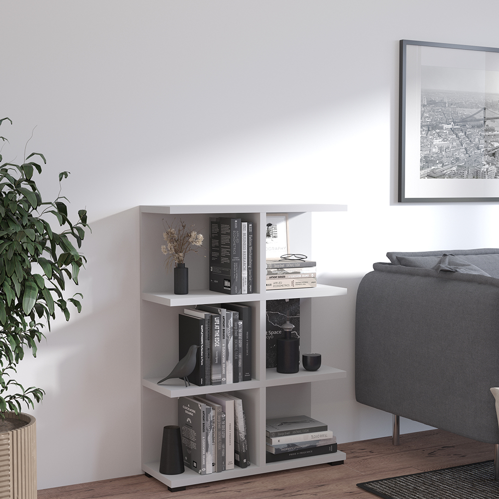 Regál MORE 06 | 83,2 x 112,5 cm | světle šedá | lamino o síle 28 mm, záda 16 mm