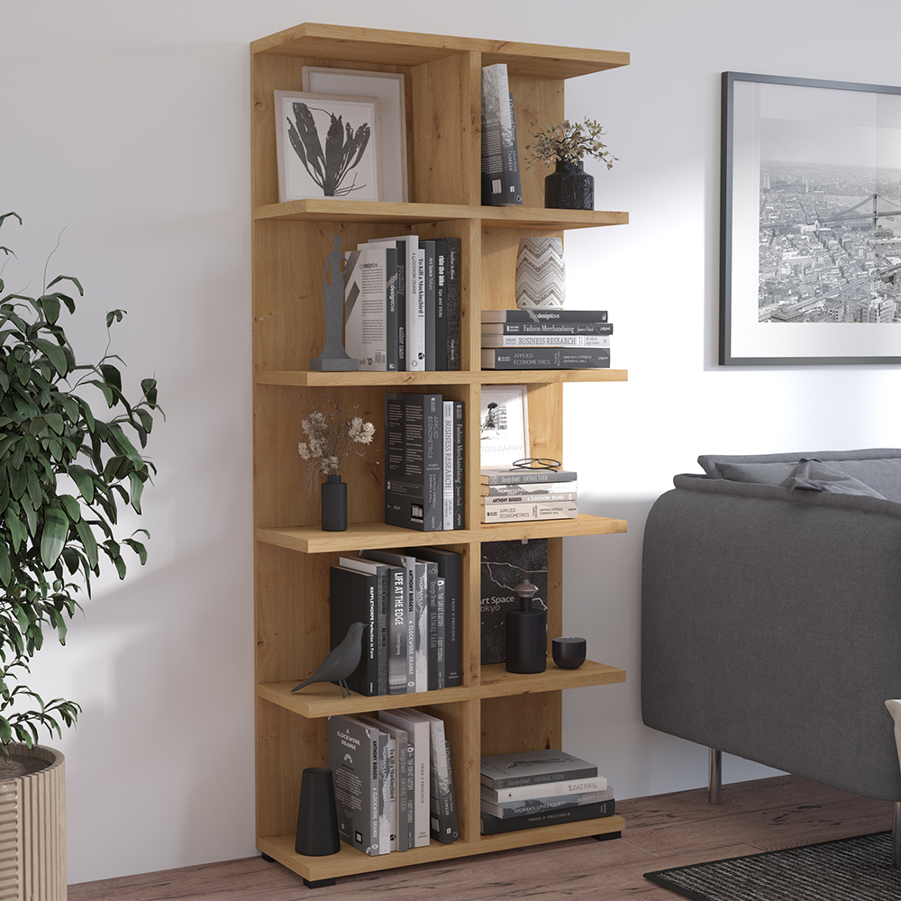 Regál MORE 3-dílná sestava B | 166,4 x 184 cm | artisan | lamino o síle 28 mm, záda 16 mm