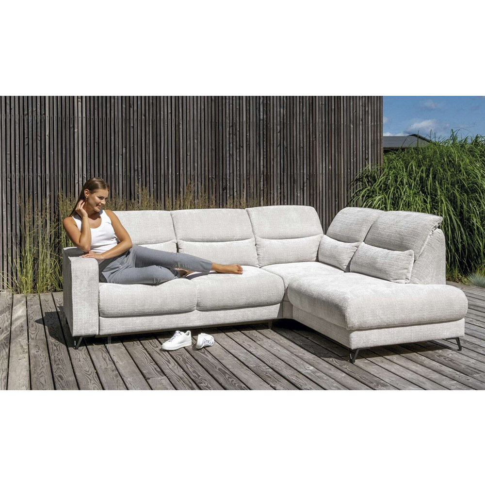 Sedací souprava POPUS + křeslo s elektrickým polohováním + baterie | 263x199 | krémová | VÝPRODEJ Z PRODEJNY