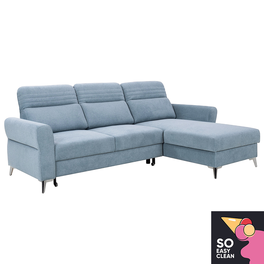 Sedací souprava CALABRIA III | 256x181 | pravá | modrá | VÝPRODEJ Z PRODEJNY