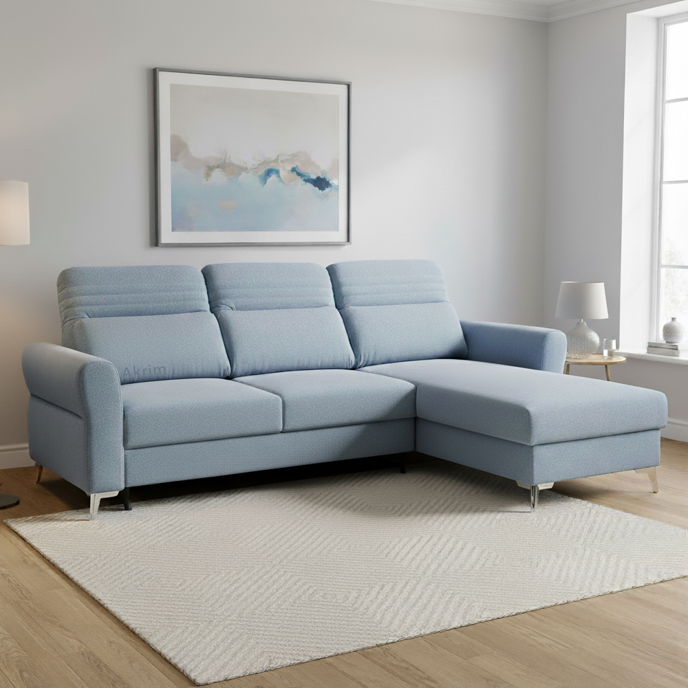 Sedací souprava CALABRIA III | 256x181 | pravá | modrá | VÝPRODEJ Z PRODEJNY