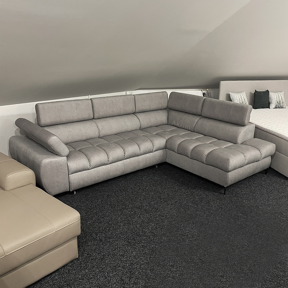 Sedací souprava LUGANO II | 272x202 | rozkládací + úložný pr. | šedá | PRAVÁ | VÝPRODEJ Z PRODEJNY