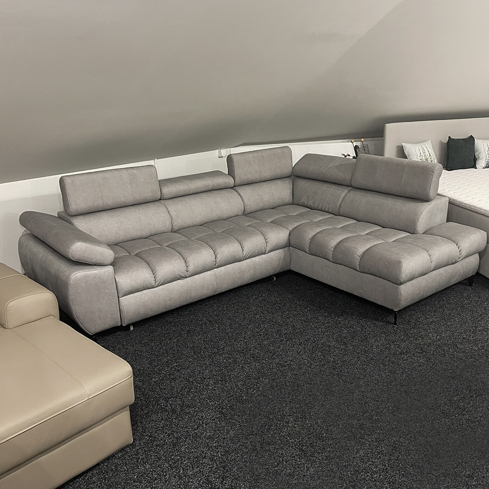 Sedací souprava LUGANO II | 272x202 | rozkládací + úložný pr. | šedá | PRAVÁ | VÝPRODEJ Z PRODEJNY