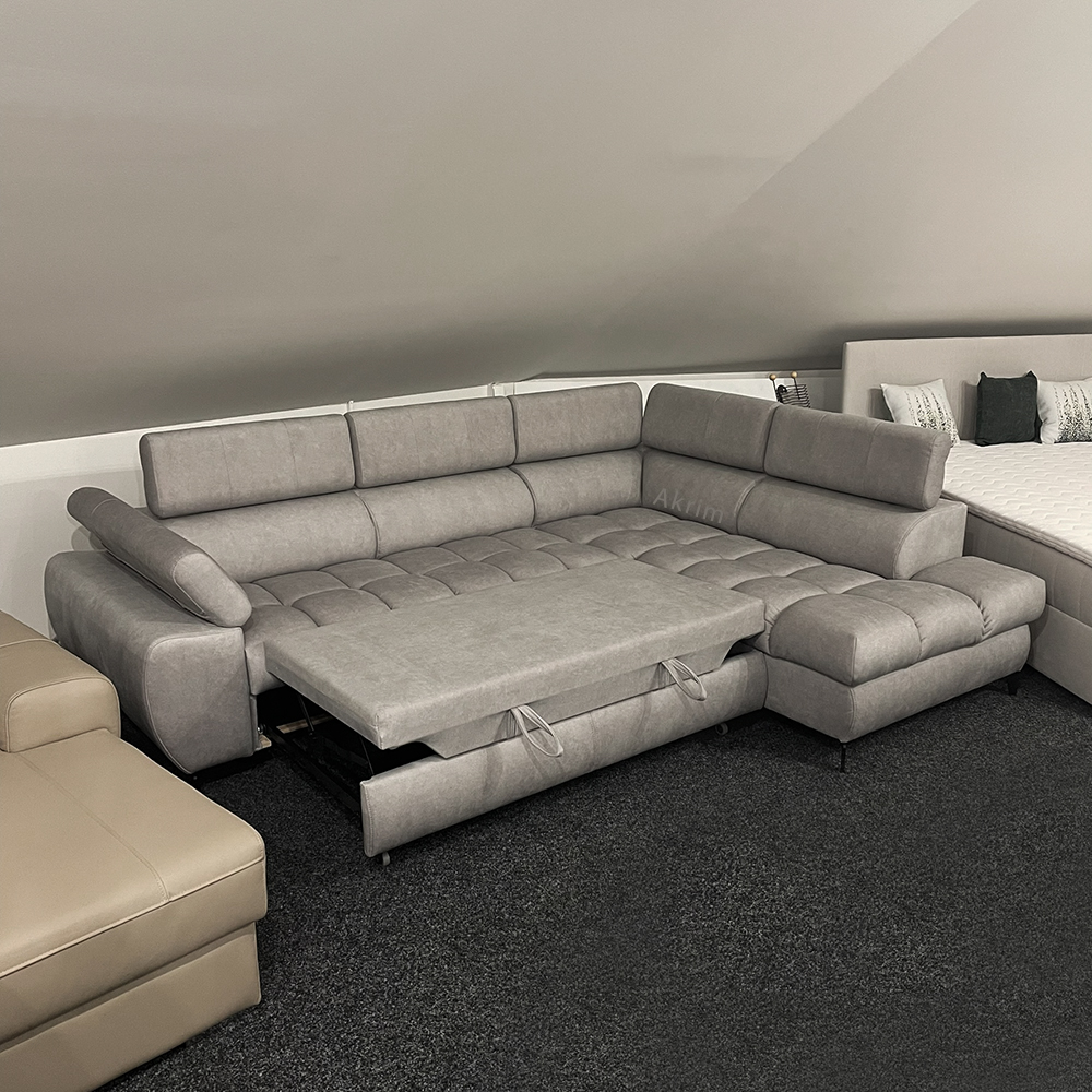 Sedací souprava LUGANO II | 272x202 | rozkládací + úložný pr. | šedá | PRAVÁ | VÝPRODEJ Z PRODEJNY